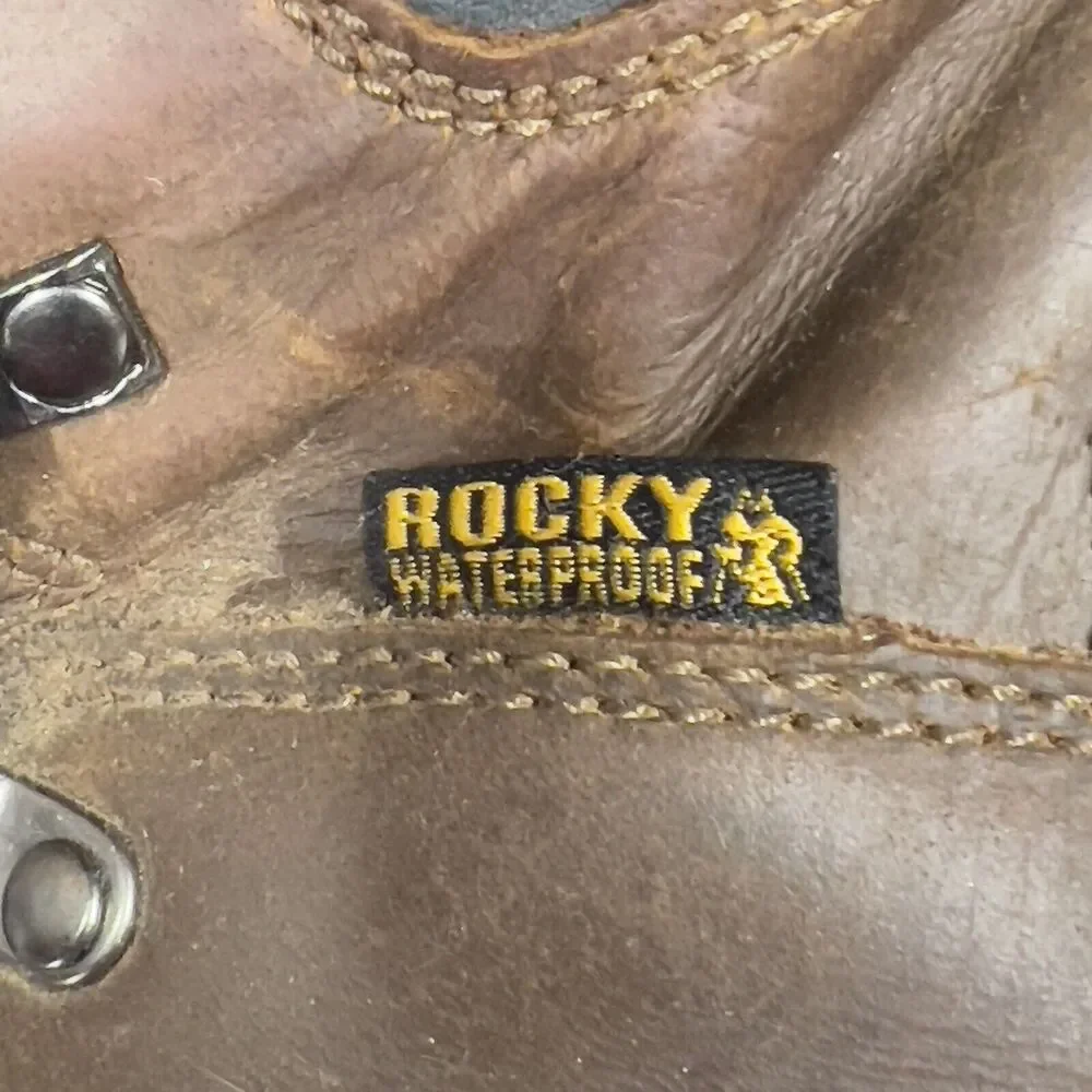Rocky Men 5” Work Hiker Brown Boot 11.5 Waterproof Composite Toe Leather RKK0245